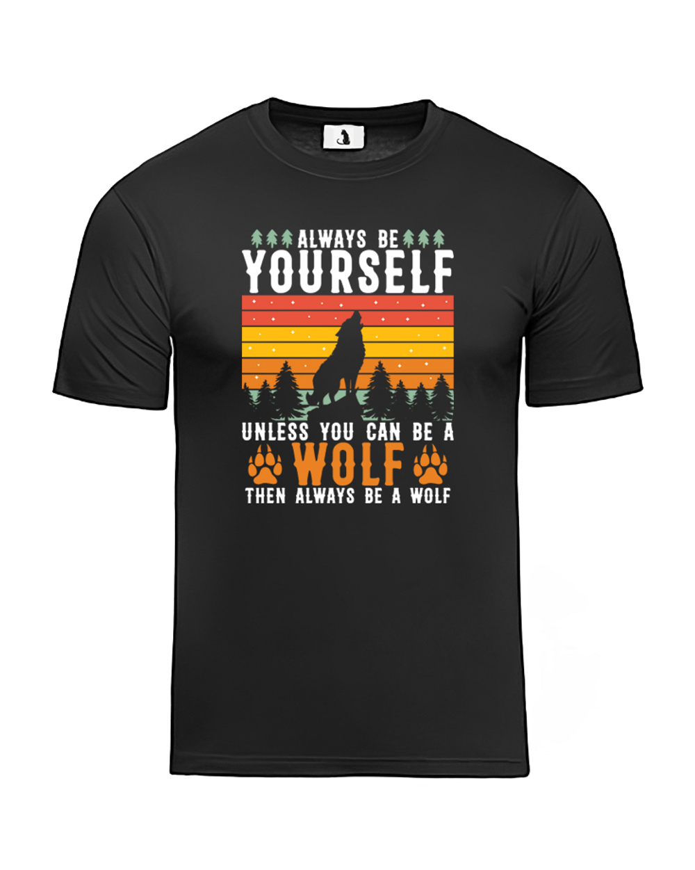 Футболка Always be yourself классическая прямая черная