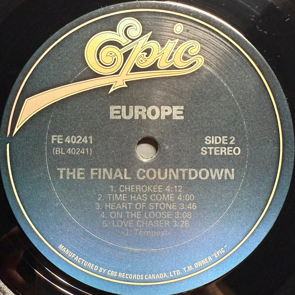 Europe ‎– The Final Countdown (Канада 1986г.)