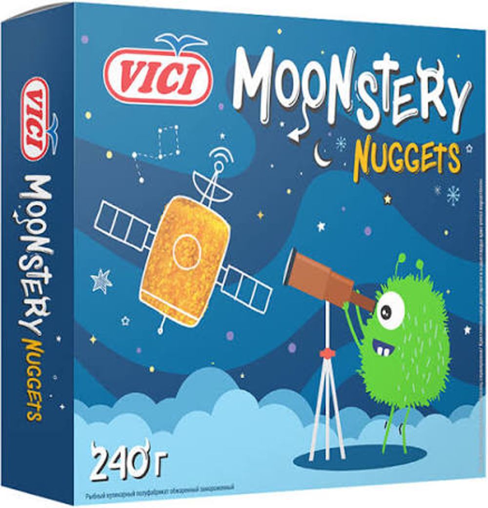 Филе наггетсы в панировке обжаренный «MOONSTERY NUGGETS», VICI, 240 г.