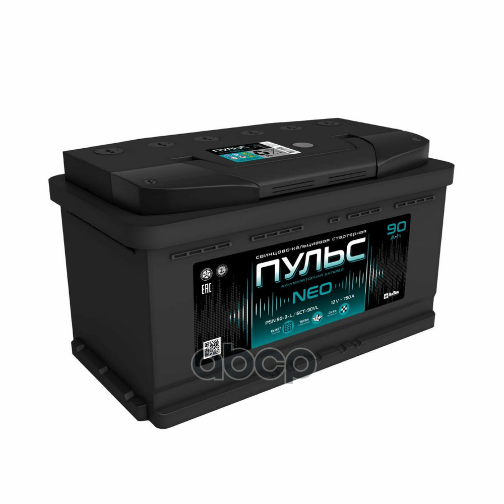 Аккумулятор ПУЛЬС NEO 90 А/ч прямой L+ 353x175x190 L5 EN 750 А