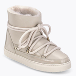 Высокие комбинированные кеды INUIKII Sneaker Gloss Cream на меху