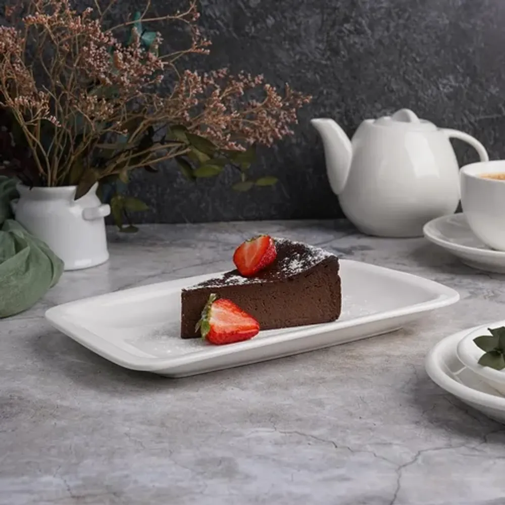 Блюдо прямоугольное 24*15 см h2,2 см белое фарфор P.L. Proff Cuisine [8]