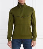 Худи logo mockneck Tommy Hilfiger - оливковый (MW0MW20954)
