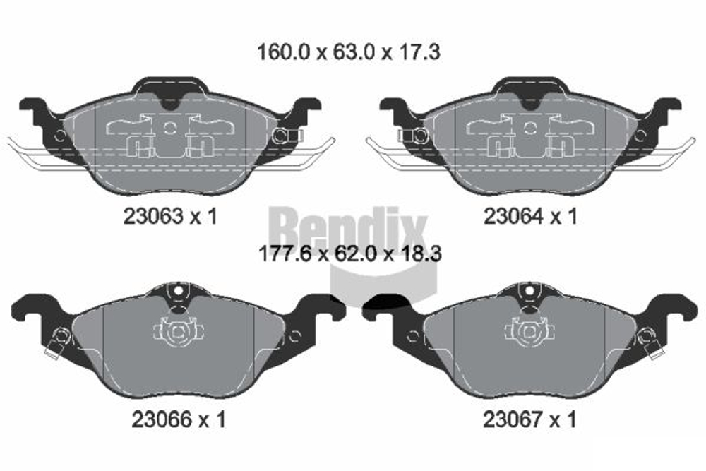 BENDIX Braking - BPD1129-BEN - Komplet plocica, disk-kocnica