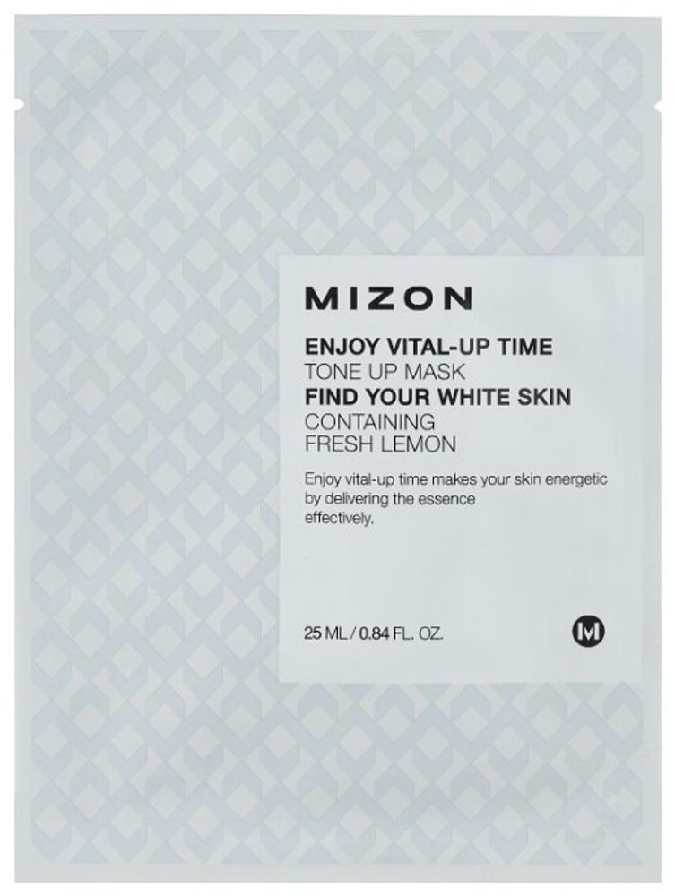 Mizon Enjoy Vital-Up Time Tone Up Mask осветляющая тканевая маска 25мл
