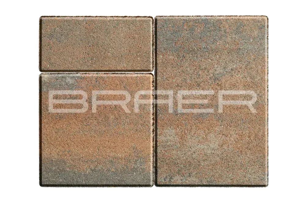 Тротуарная плитка Braer Старый город Ландхаус, Color Mix Койот, 60 мм