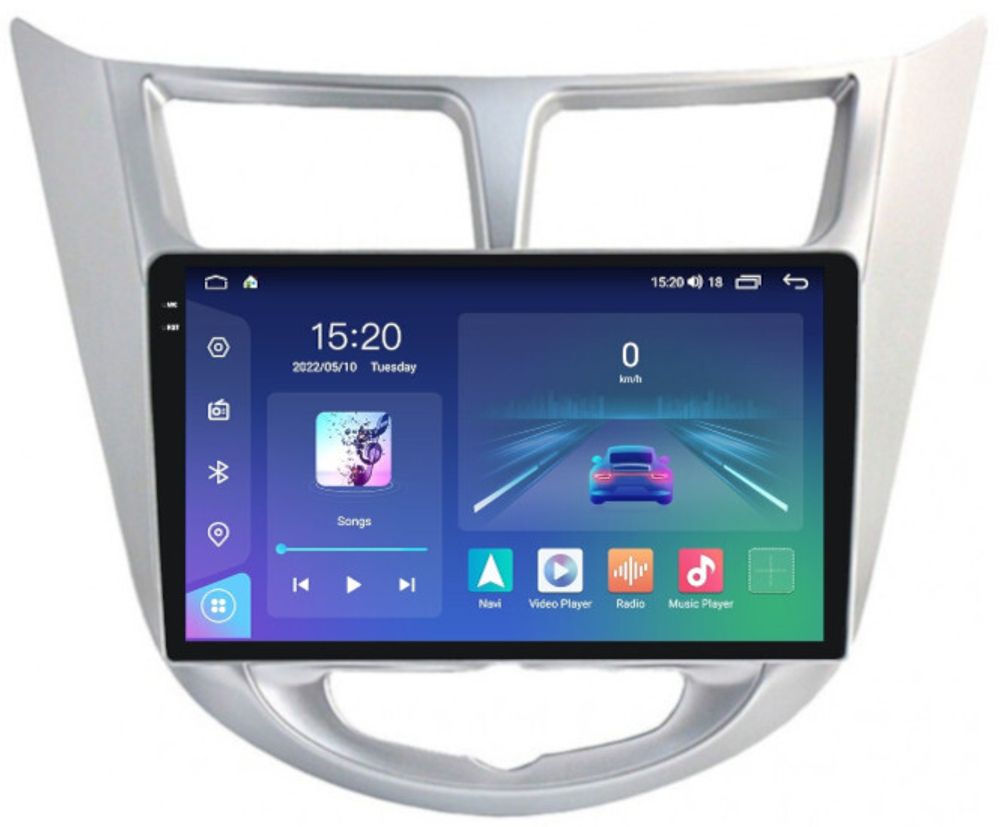 Магнитола для Hyundai Solaris 2010-2016 - Parafar PF067U2K на Android 13, Быстрая, QLED+2K, CarPlay, 4G SIM-слот