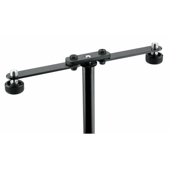 K&amp;M 23510-300-55 поворотный адаптер для установки двух микрофонов на одну стойку, длина 217 мм, стал