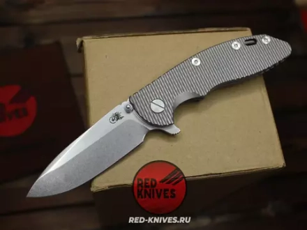 Нож HINDERER XM-18 SPEARPOINT Slicer TITANIUM - фрезеровка волны RK-474
