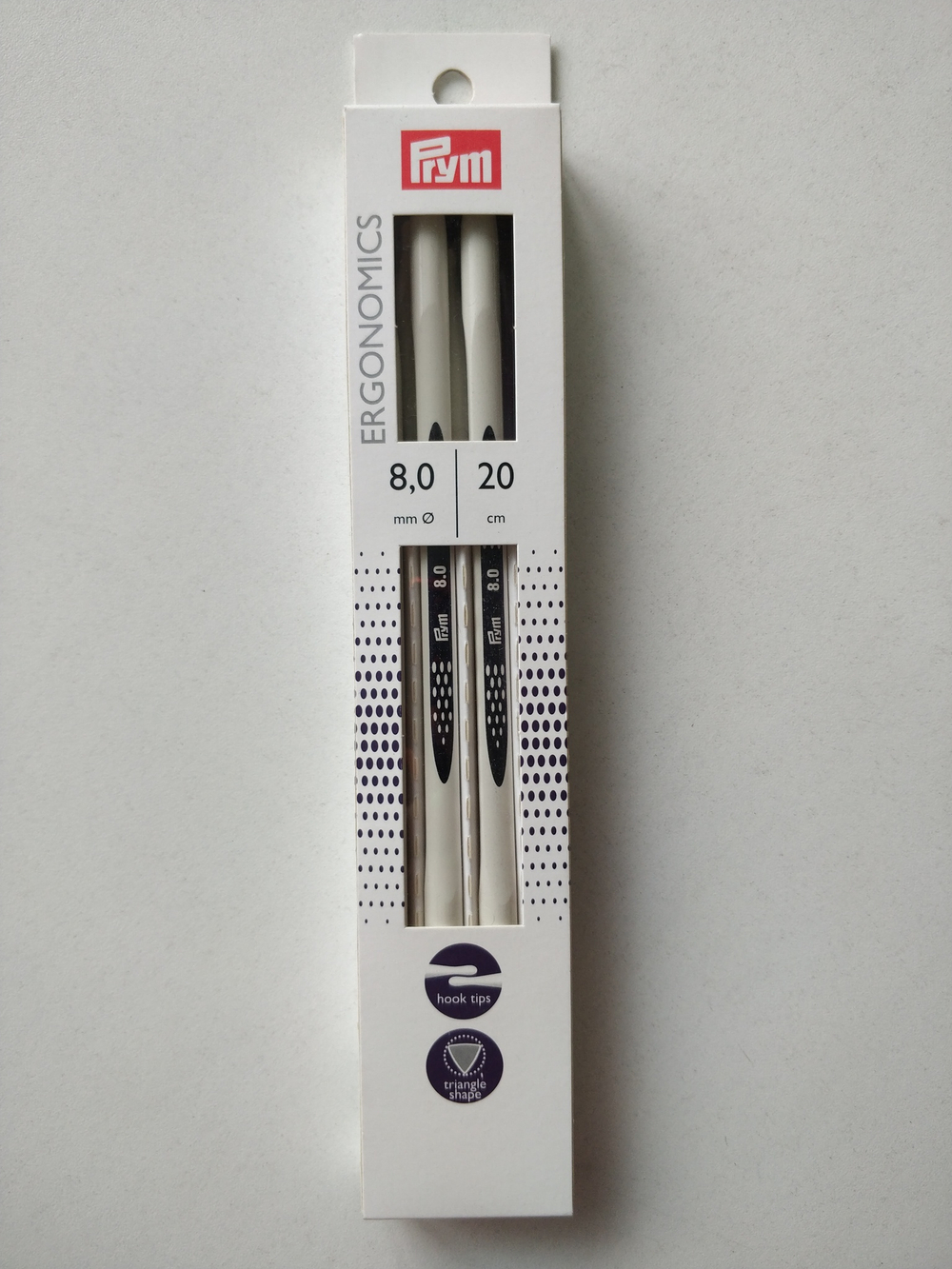 Prym чулочные спицы 20см эргономичные, размеры в ассортименте