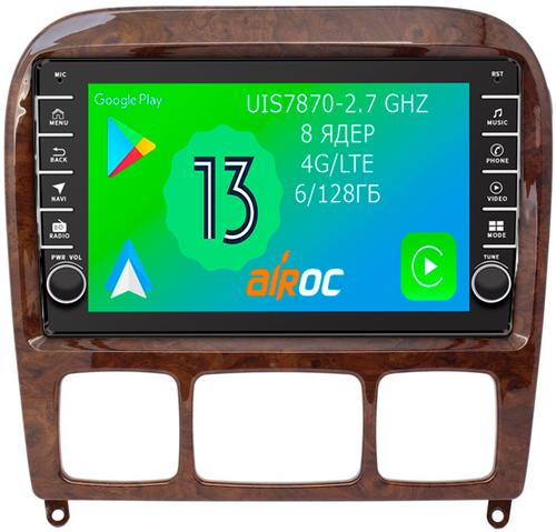 Магнитола для Mercedes-Benz S (W220) 1998-2005 - Airoc AB-2505 (кнопки и крутилки), Android 13, Быстрая, SIM-слот, CarPlay