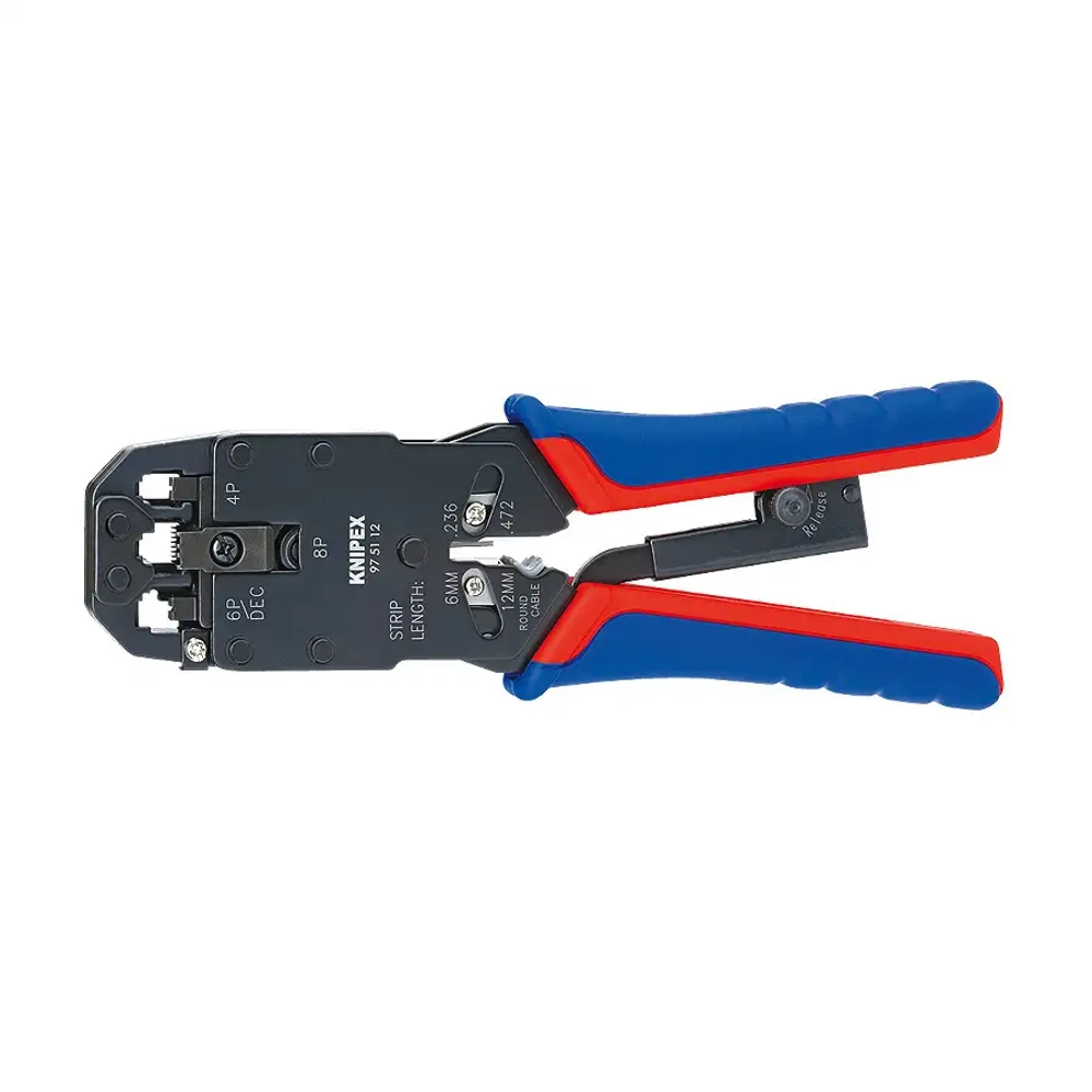 Инструмент для опрессовки штекеров типа Western чернёные 200 мм Knipex 97 51 12