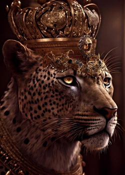 Картина на стену Гепард - королева 50х70 см интерьерная 1 шт., на деревянном подрамнике
