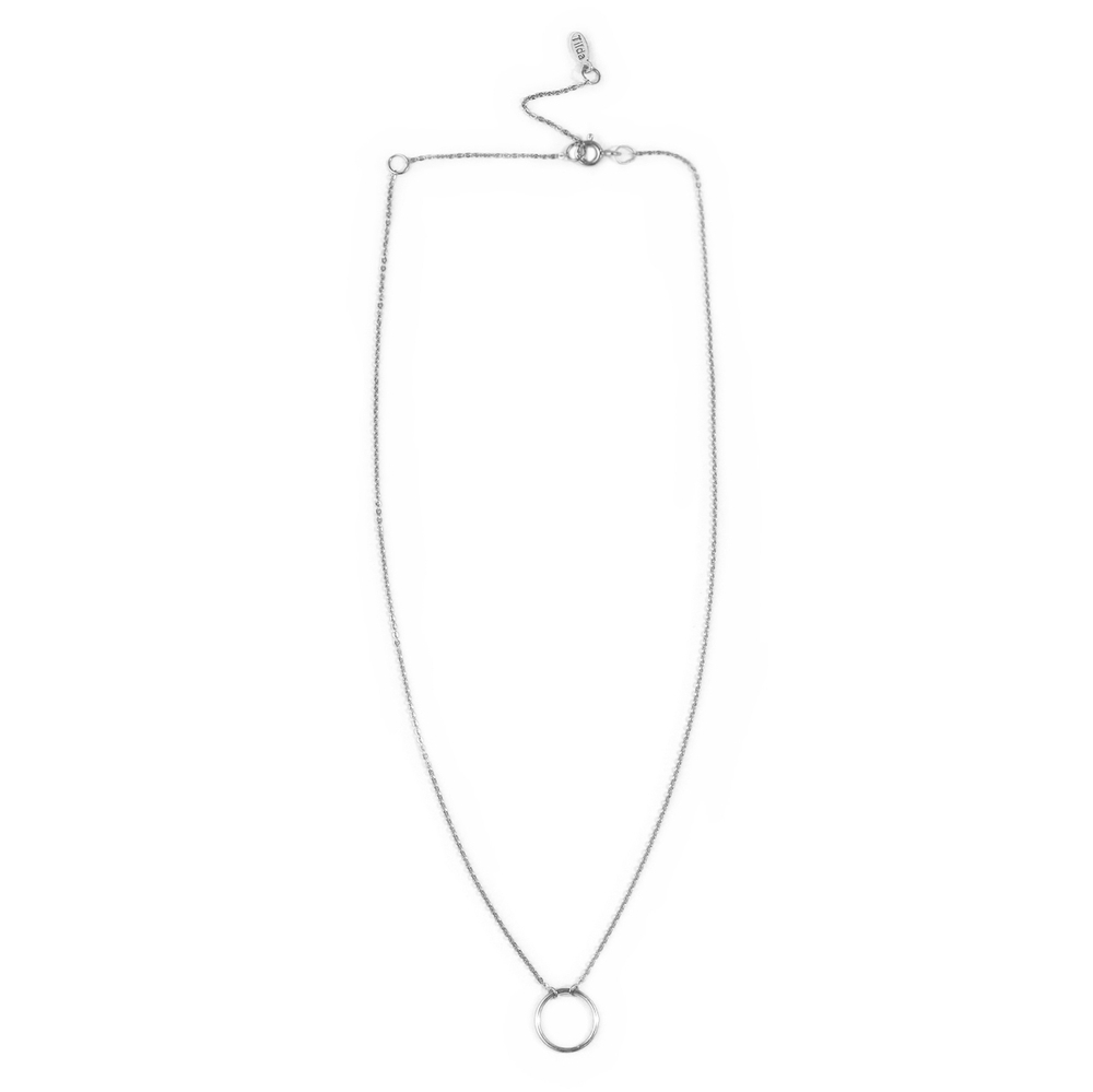 Колье с кругом из серебра