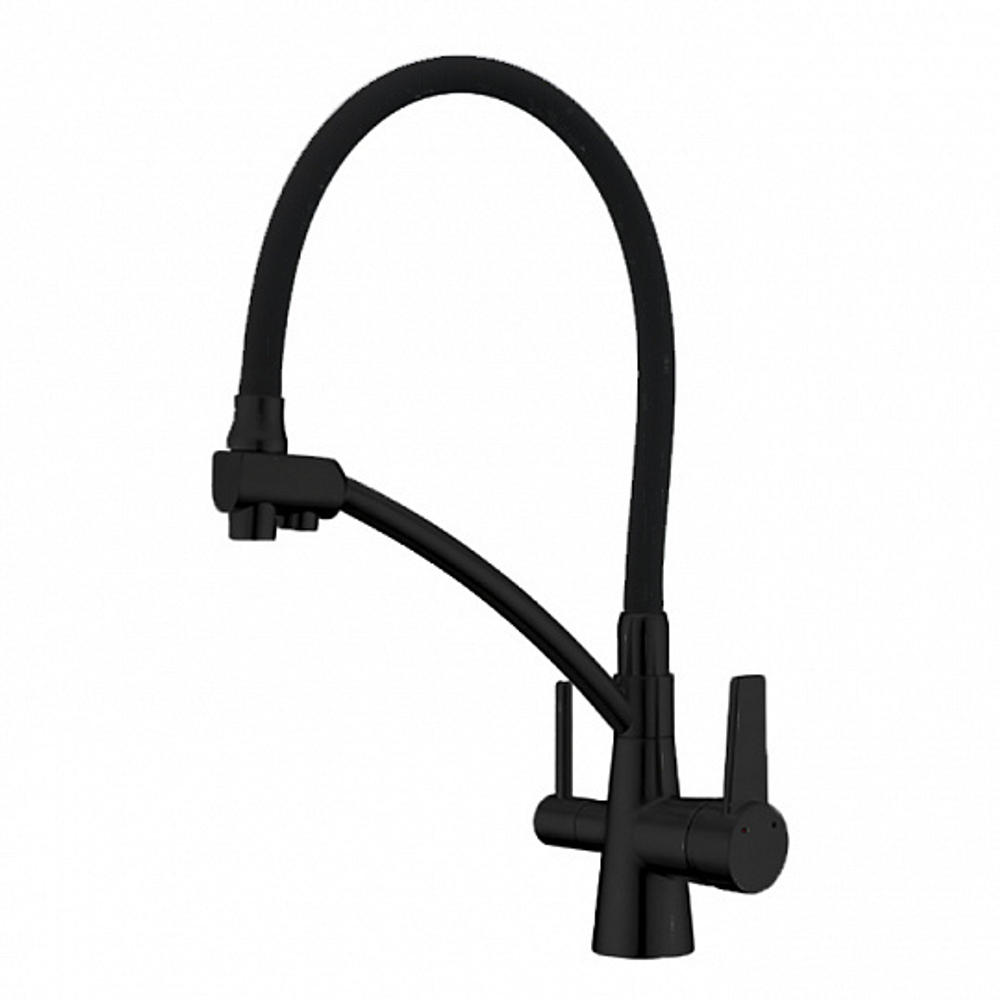 Смеситель для кухни GAPPO G4398-16 с подключением фильтра питьевой воды G4398-16 (ЧЕРНЫЙ)
