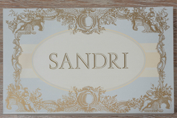 Халат Sandri Lace-5 бежевый-голубой