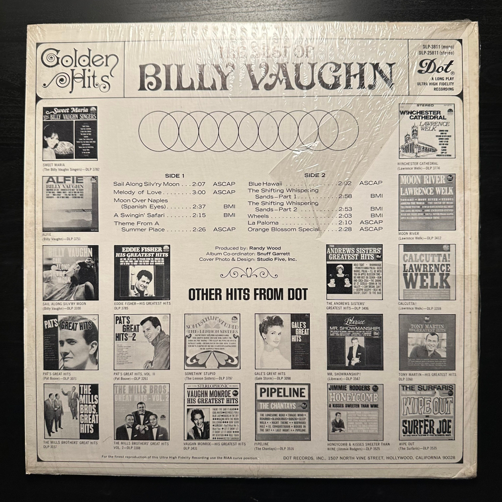 Billy Vaughn - Golden Hits: The Best Of Billy Vaughn (США 1967г.)