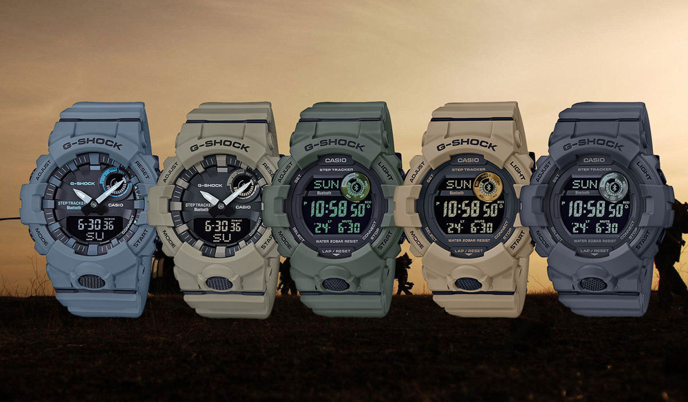 Японские умные наручные часы Casio G-SHOCK GBD-800UC-5