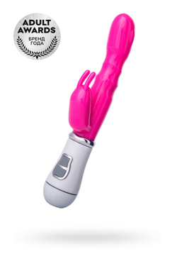Вибратор с клиторальным стимулятором A-Toys by TOYFA Bubbly, TPE, розовый, 20 см