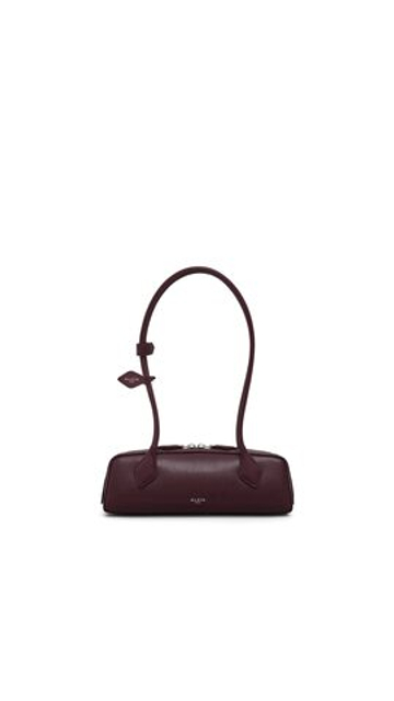 ALAÏA МАЛЕНЬКАЯ КОЖАНАЯ СУМКА LE TECKEL, ГРАНАТОВО-КРАСНЫЙ