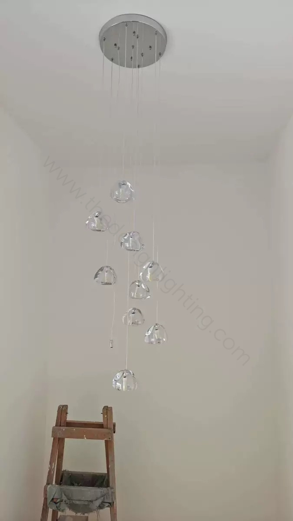 Pendant design lamp Mizu by Terzani (5 suspension)