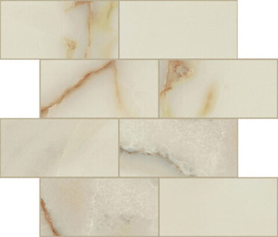 Мозаика BIJOUX ONYX BLANCHE MAT 6MM MUR.SF (7.5x15) (767607)