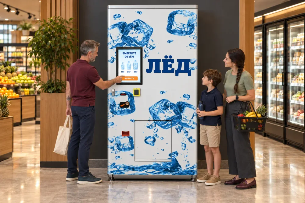 Вендинговый автомат по продаже льда