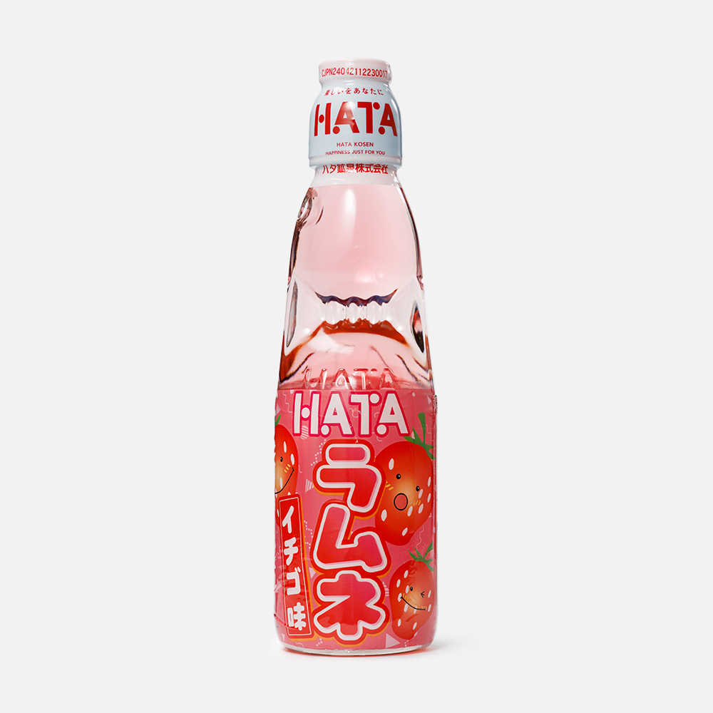 Напиток Hata Ramune газированный, со вкусом клубники, 200 мл