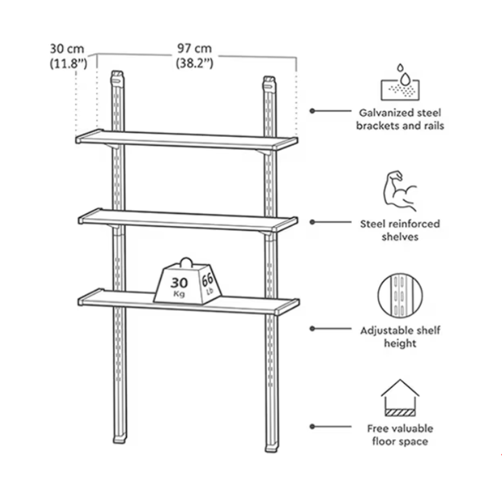 Комплект полок для хозблока Keter Shelving Kit