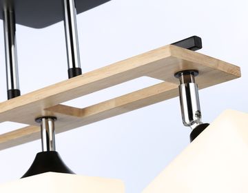 Люстра на штанге 3*E27 TR9507/3 BK/CH/FR черный/хром/белый матовый Traditional Modern Ambrella
