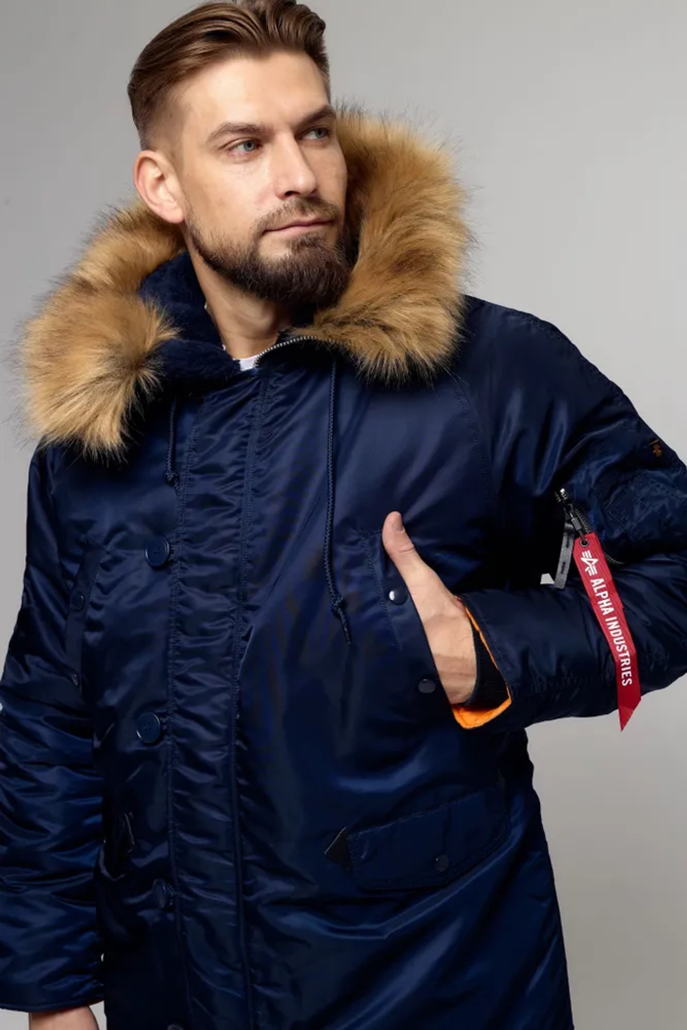 Аляска Slim Fit N3B Parka (иск, мех), Alpha Industries
