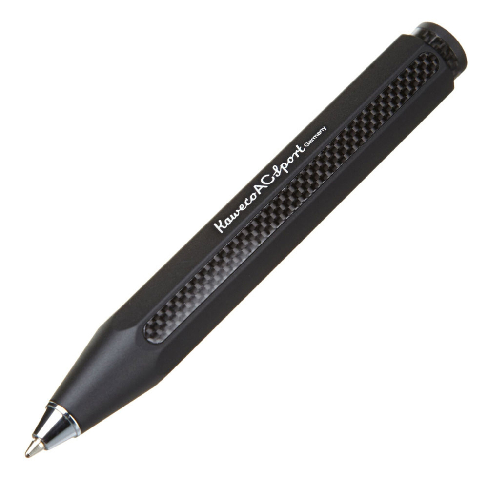 Ручка шариковая KAWECO AC Sport Black (10002280) 1.0 мм, корпус из алюминия и карбона