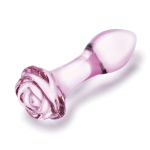 Набор из 3 стеклянных анальных пробок Rosebud Butt Plug Set (Цвет: прозрачный)