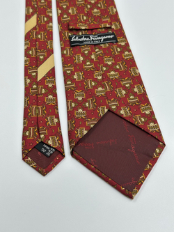 Галстук тёмно-красный Salvatore Ferragamo