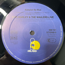 Винтажная виниловая пластинка LP Bob Marley and The Wailers, Babylon By Bus (Германия 1978)