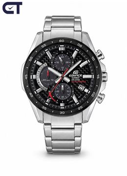 CASIO EQS-900DB-1AVUDF EDIFICE мужские наручные часы — солнечный хронограф с элементами карбона на циферблате