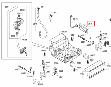 Модуль для посудомоечной машины Bosch (Бош) /Siemens (Сименс)- 659091