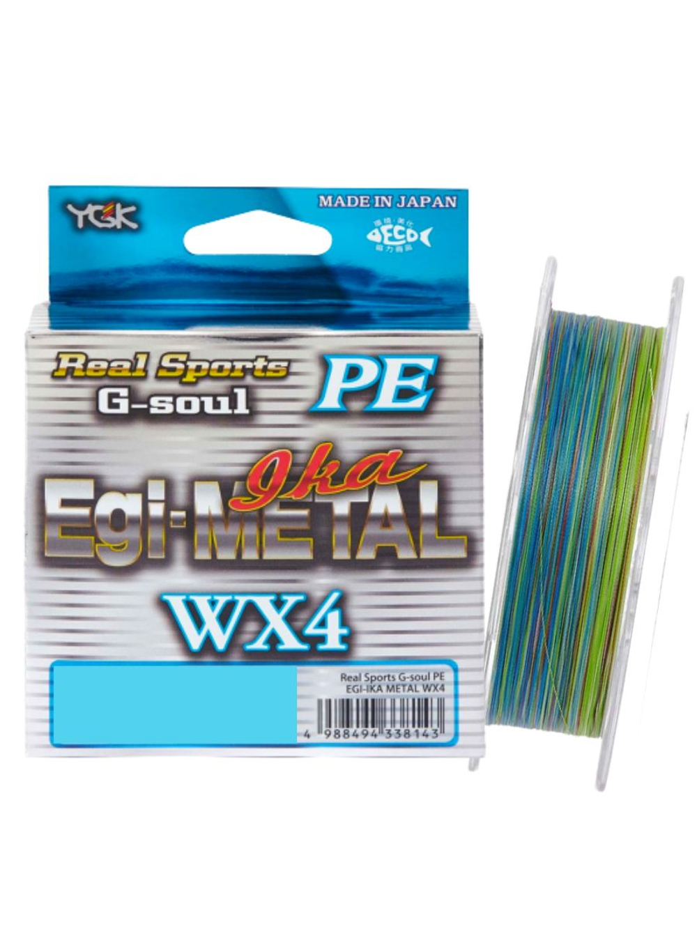 Плетёный шнур YGK G-Soul EGI Metal WX4 Multicolor 150m #0.4 (0.104 mm) 8lb (3.4 kg)