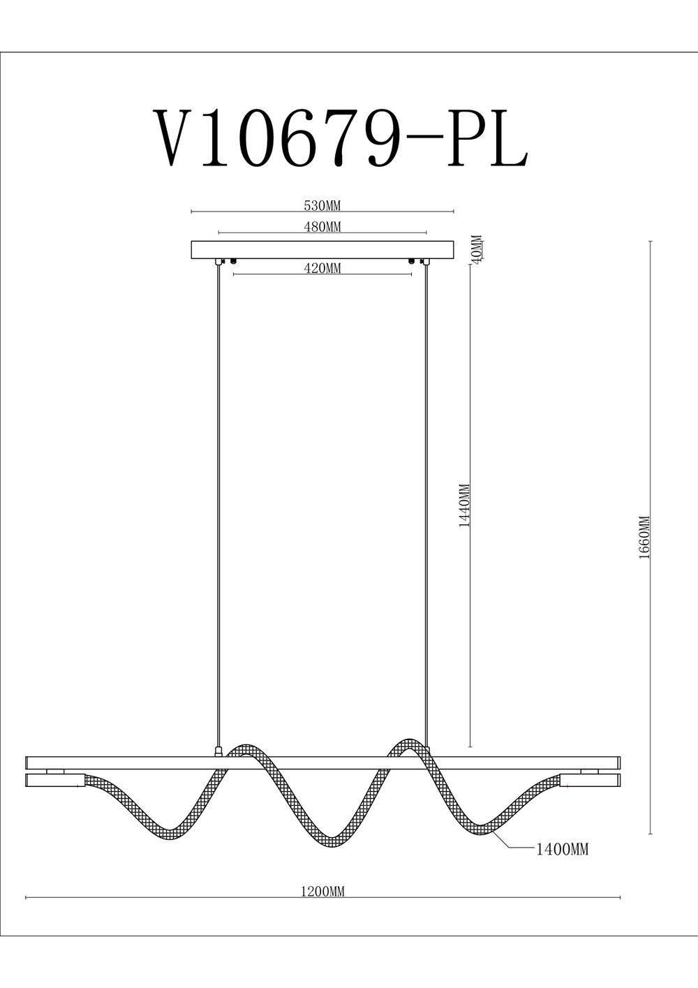 Светильник подвесной светодиодный Moderli V10679-PL True