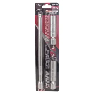 Набор торцевых головок для свечей зажигания 3/8''12гр FORCEKRAFT FK-H304S