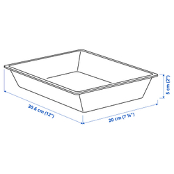 IKEA UPPDATERA  (ИКЕА УППДАТЕРА)  -  Вкладыш для ящика - белый 20x31 см
