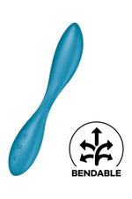 Синий гибкий вибратор Satisfyer G-Spot Flex 1 - 19,5 см. (Цвет: синий)