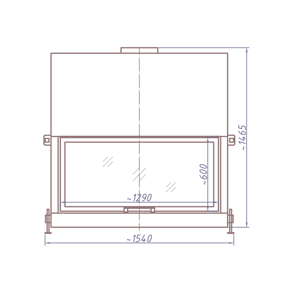 КАМИННАЯ ТОПКА DHF 1300G (STAV)