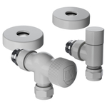 Набор термостатический осевой Royal Thermo Design Pro 15мм М30х1,5 (Белый)