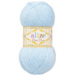 Пряжа Alize (Ализе) Baby Best / уп.5 мот. по 100 г, 240м, 183 светло-голубой А
