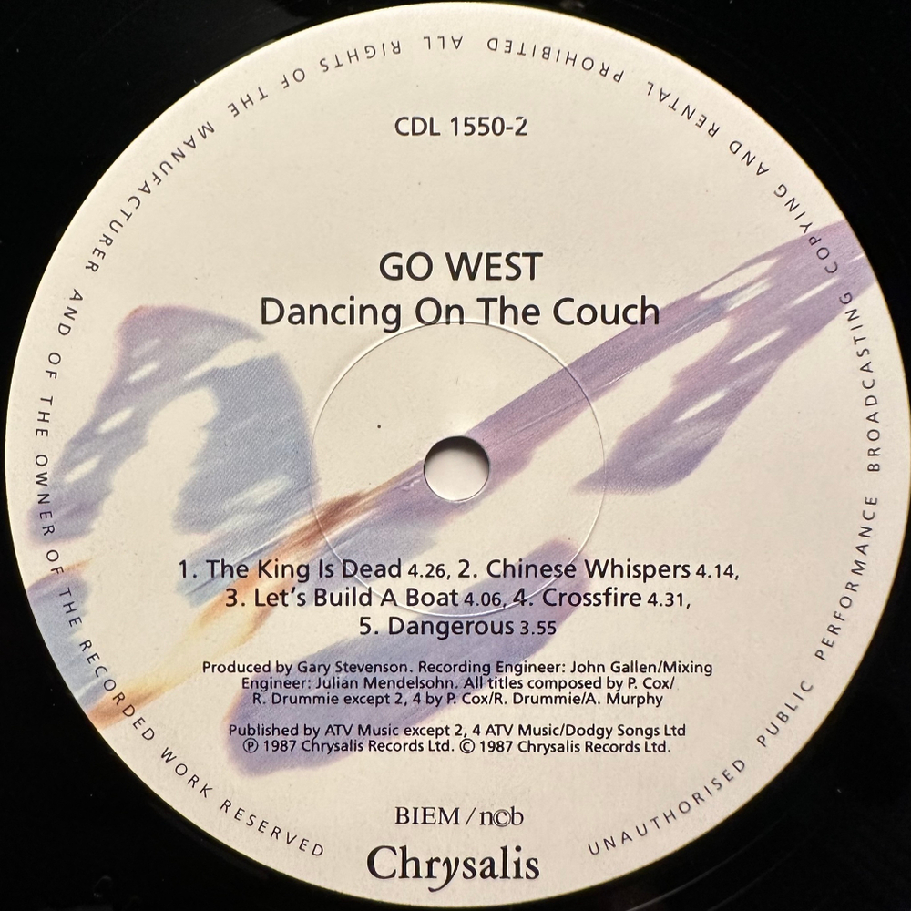 Go West - Dancing On The Couch (Англия 1987г.)