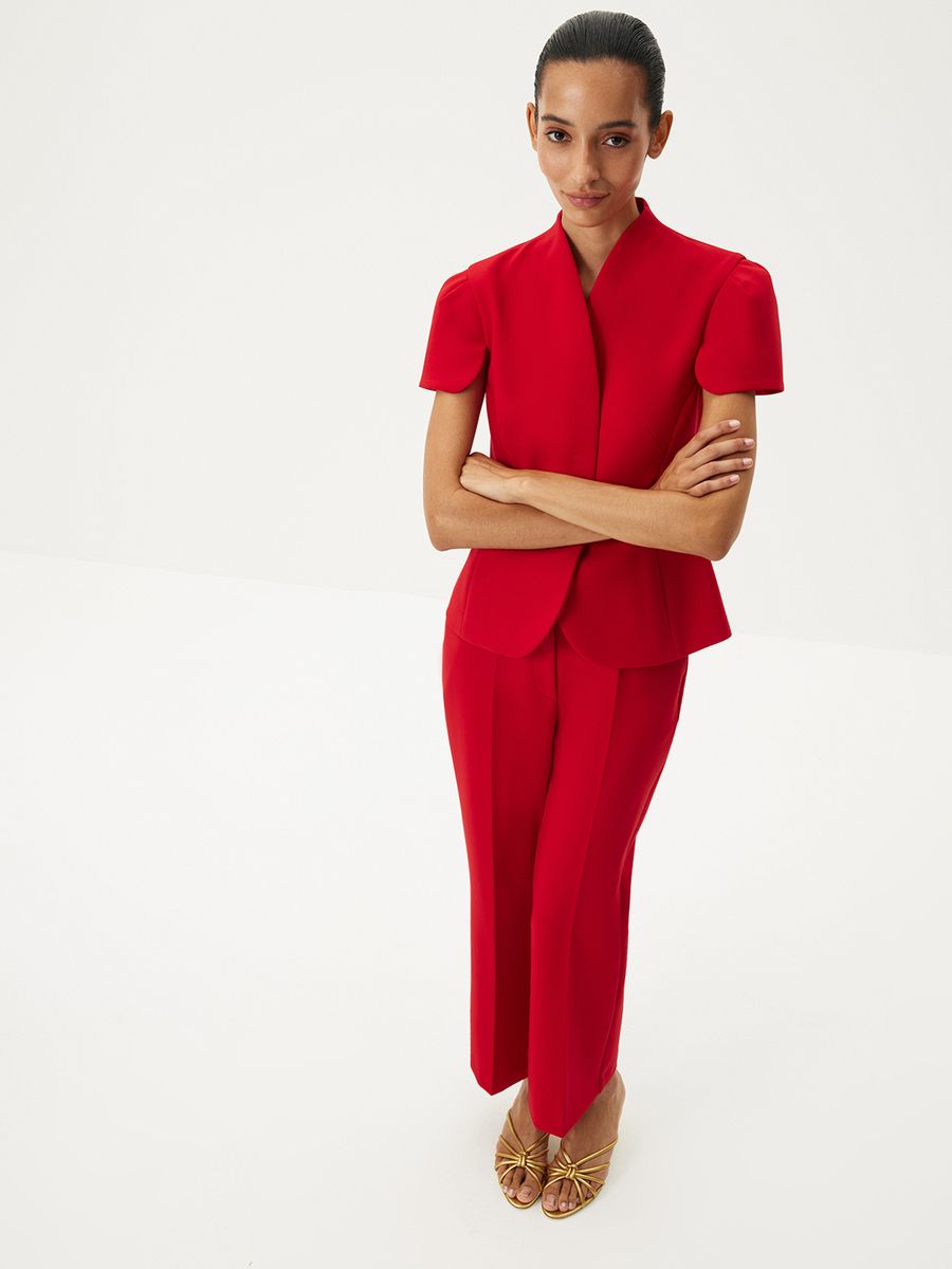 Жакет с фигурными рукавами «Георгины»