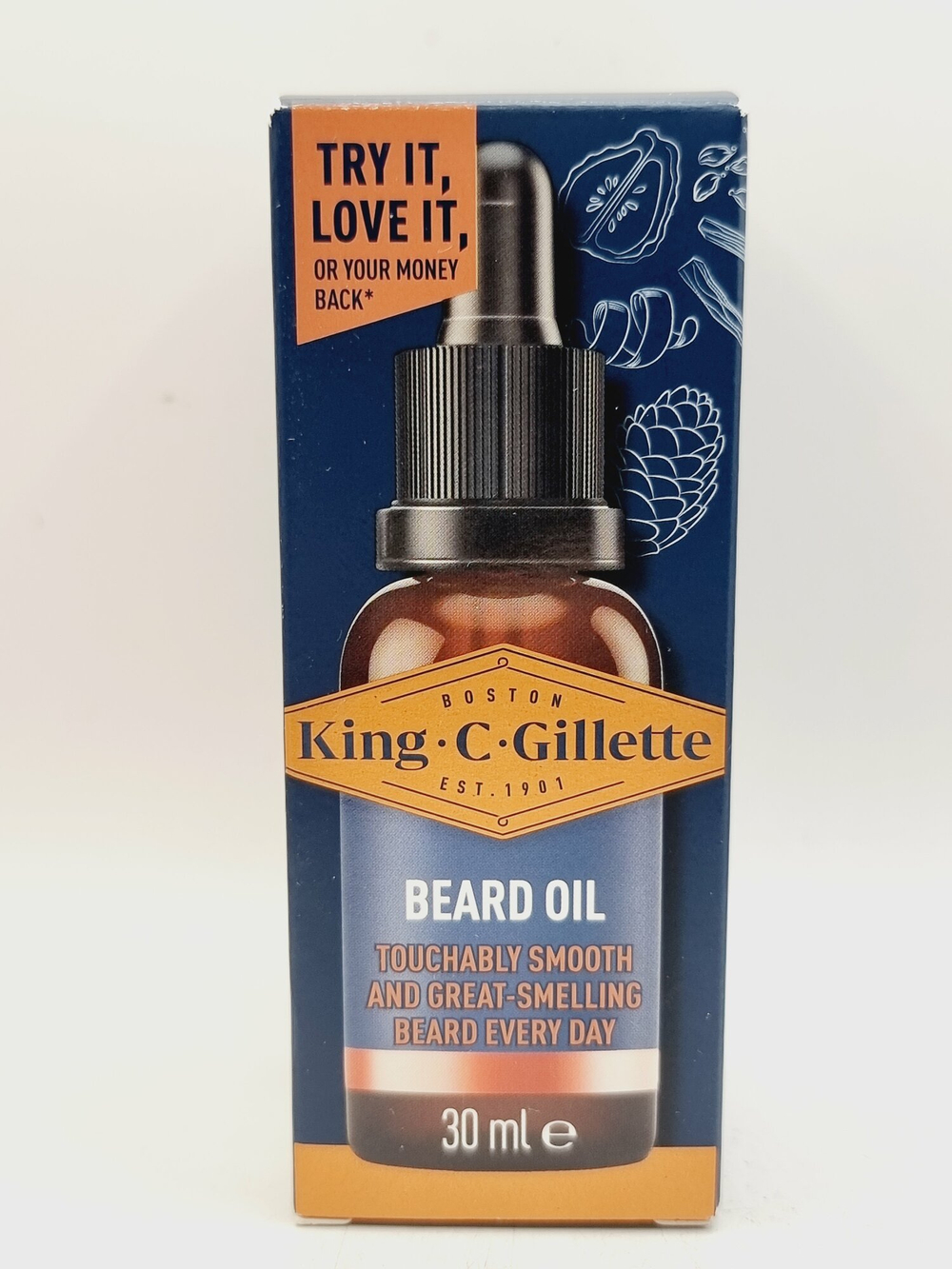 Масло для бороды  King C. Gillette, с аргановым маслом, жожоба 30 мл (Из Финляндии)