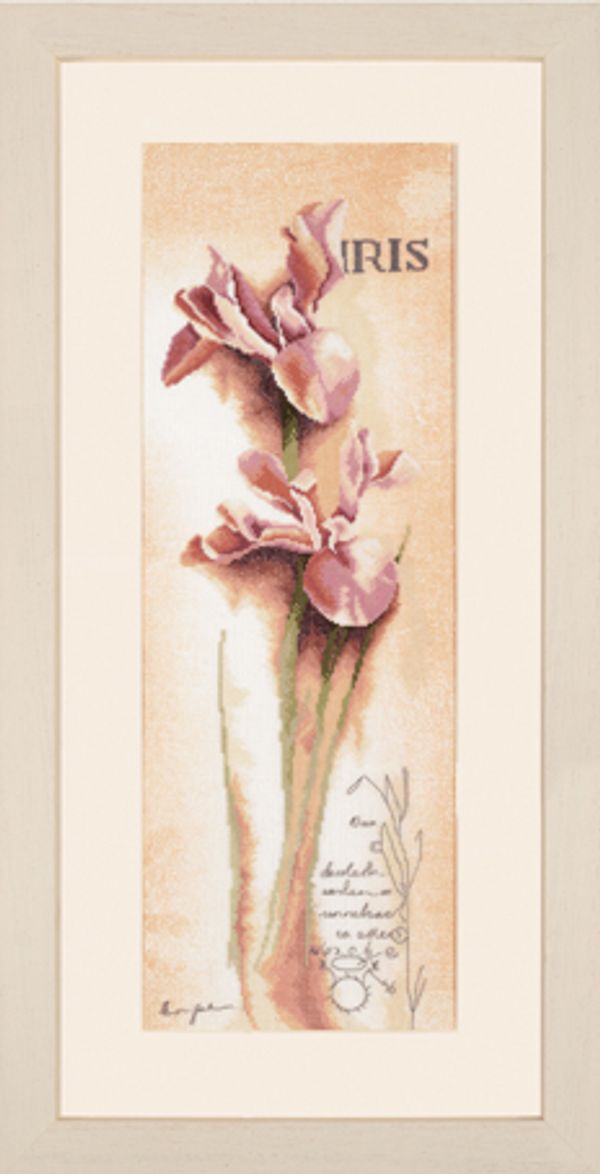 Набор для вышивания нитками Lanarte, Iris -Botanical, 20х60 см