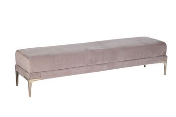 Банкетка Prima 160 на метал опорах серо-бежевая Роман23 40*160*40см